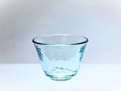 月山ガラス 雫文様ぐいのみ（GG-1)【海馬ガラス工房】KAIBA GLASS WORKS 雫文様シリーズ (在庫有)